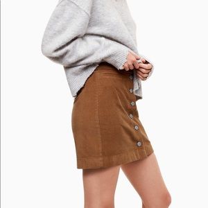 Aritzia Wilfred Free Karmen button mini skirt, 0